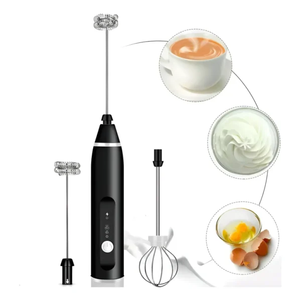 Mini Mixer 2 Em 1 Misturador Bebidas 2 Em 1 Espumador Leite