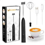 Mini Mixer Misturador de Bebidas 2 en 1 Portátil Negro Recarregável Ecomixshop