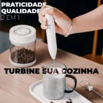 Mini Mixer Misturador de Bebidas 2 en 1 Portátil Negro Recarregável Ecomixshop