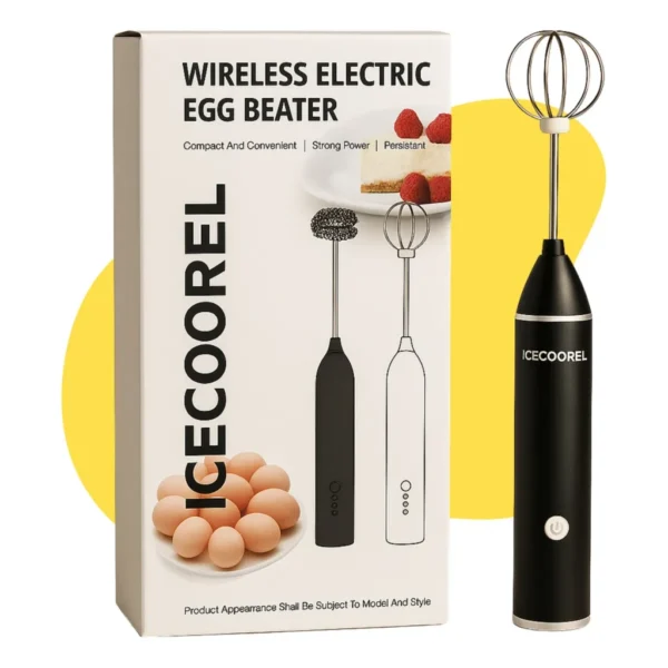 Misturador Elétrico Portátil Mini Mixer Inox Para Bebidas E Whey Recarregável Icecoorel