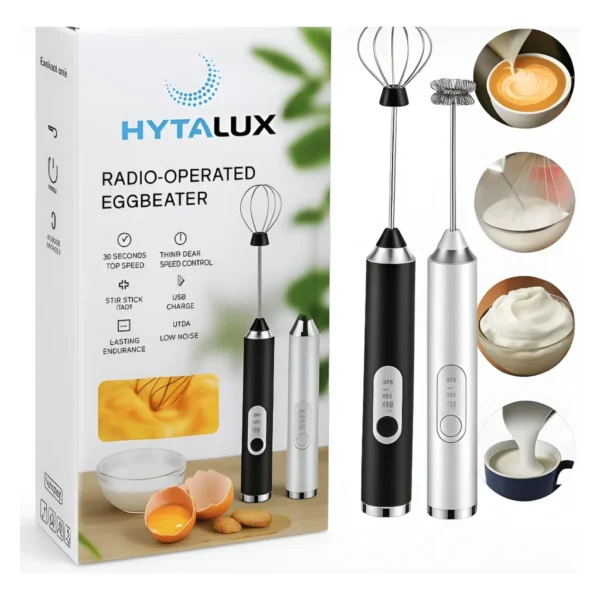 Misturador Mixer Portátil Hytalux Bebidas Bartender Regarregavel Usb Branco Preto