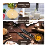 Misturador Bebidas Ovos Portátil Elétrico Bateria Mini Mixer JPBG