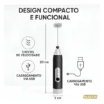 Misturador Mixer Bebidas/ovos Portátil Elétrico Bateria Mini Cor Preto Misturador De Café Elétrico Mini Mixer Para Café Misturador De Bebidas Mini Mixer Mackie Ferramentas
