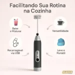 Misturador Mixer Bebidas/ovos Portátil Elétrico Bateria Mini Cor Preto Misturador De Café Elétrico Mini Mixer Para Café Misturador De Bebidas Mini Mixer Mackie Ferramentas