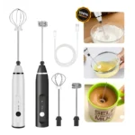 Mixer Misturador De Bebidas 2 Em 1 Inox Ovos Café Bateria Cor Branco