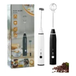 Mixer Misturador De Bebidas 2 Em 1 Inox Ovos Café Bateria Cor Branco