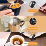 Mixer Misturador Bebidas Mini Portátil Recarregável Eletrico Cor Branco