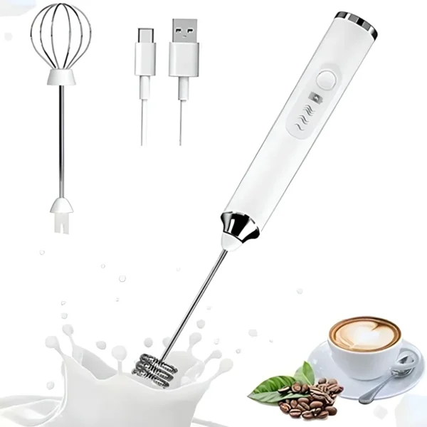 Mixer Misturador Bebidas Mini Portátil Recarregável Eletrico Cor Branco
