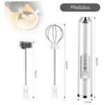 Mixer Misturador Bebidas Mini Portátil Recarregável Eletrico Cor Branco