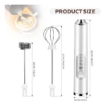 Misturador mixer portátil bebidas bartender regarregavel Usb Branco Preto