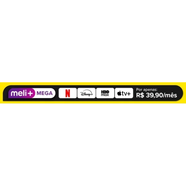 Meli+ Mega. Netflix, Disney+, HBO Max, Apple TV+. Por apenas R$ 39,90 por mês. Consulte termos e condições.