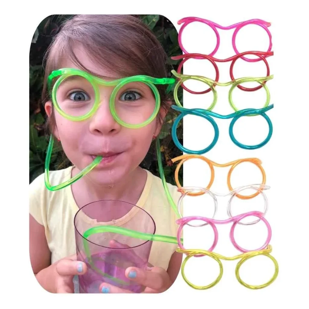 Óculos Canudo Lembrancinha P/ Festa Reutilizável Chaves C/20 Óculos Canudo Lembrancinha P/ Festa Reutilizável Chaves C/20
