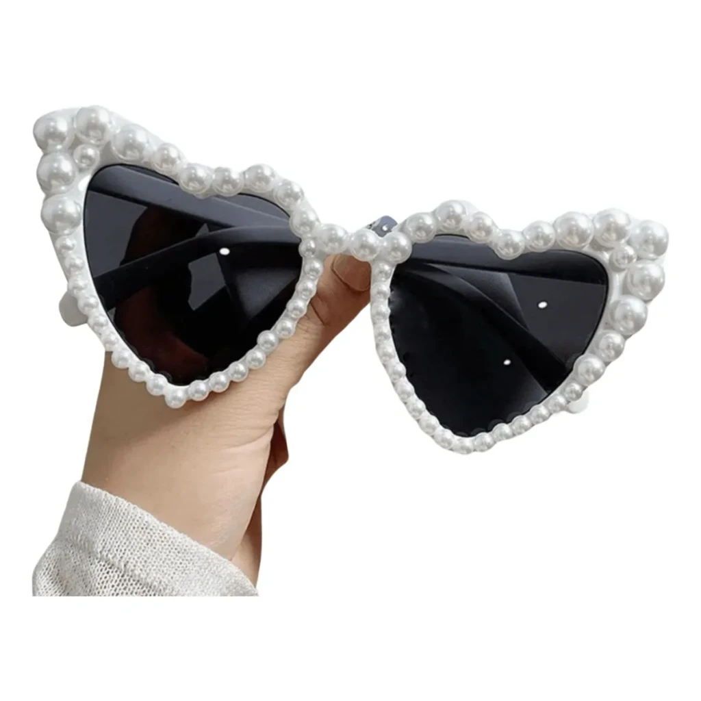 Óculos Com Pérola Coração Noiva Noivo Bride Casamento Festa Óculos Com Pérola Coração Noiva Noivo Bride Casamento Festa