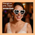 2 Óculos Festa Casamento Noiva Noivo Despedida Coração Casei