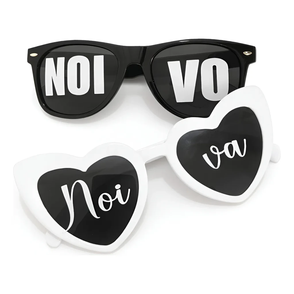 2 Óculos Festa Casamento Noiva Noivo Despedida Coração Casei 2 Óculos Festa Casamento Noiva Noivo Despedida Coração Casei