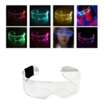 Óculos Led Neon Para Festa Cyberpunk Futurista Cosplay Cor Colorido