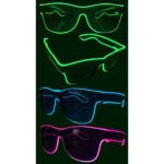 Oculos Led Neon Festa Balada Cosplay Rave Casamento