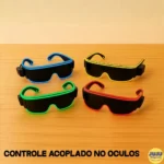 Óculos Led Neon Preto Rave Balada Festa Casamento 15 Anos
