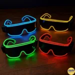 Óculos Led Neon Preto Rave Balada Festa Casamento 15 Anos