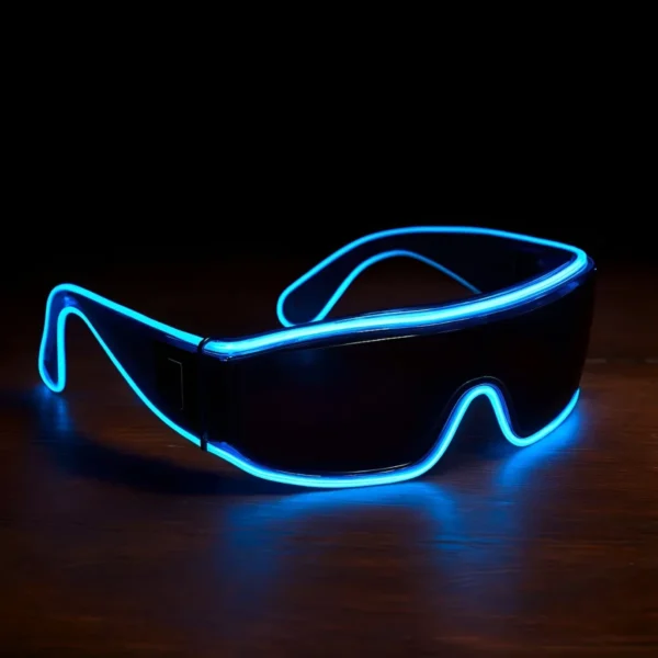 Óculos Led Neon Preto Rave Balada Festa Casamento 15 Anos