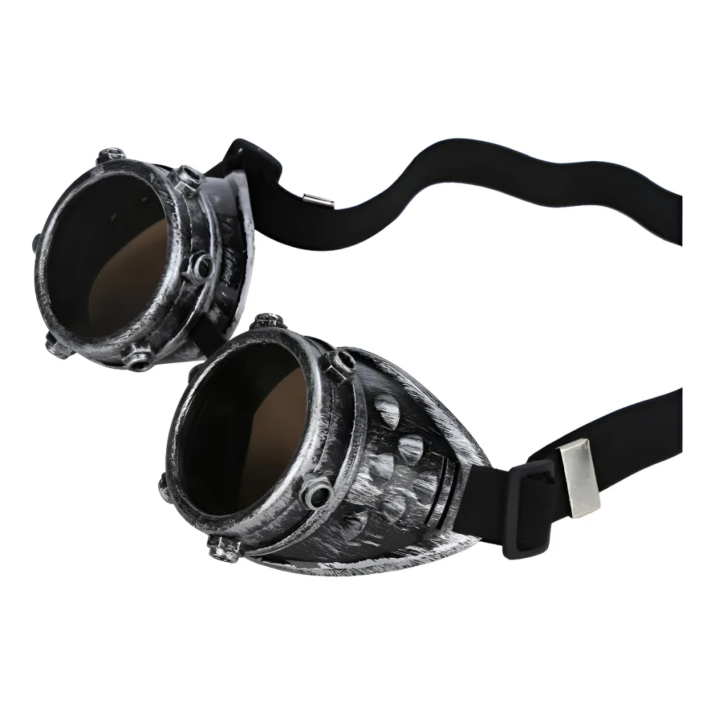 Óculos Steampunk Vintage Festa Fantasia Cibernético Cosplay Cor Prateado Óculos Steampunk Vintage Festa Fantasia Cibernético Cosplay Cor Prateado