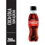 Pack Refrigerante sem Açúcar Coca-Cola Mini Garrafa 12 Unidades 200ml Cada