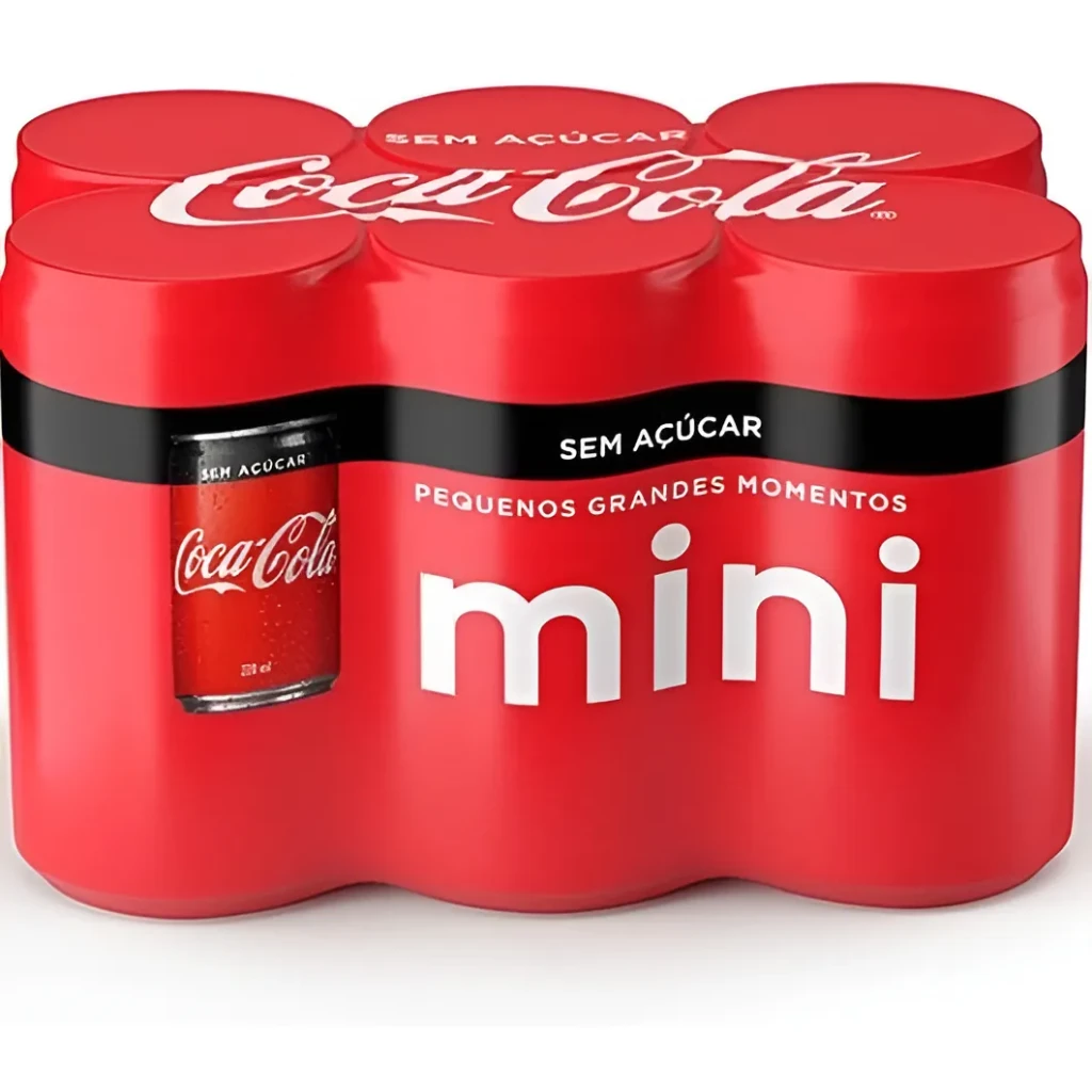Pack Refrigerante sem Açúcar Coca-Cola Mini Lata 6 Unidades 220ml Cada Pack Refrigerante sem Açúcar Coca-Cola Mini Lata 6 Unidades 220ml Cada