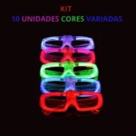 10 Óculos Led Neon Pisca Festas Balada Formatura Aniversario