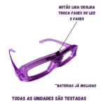 10 Óculos Led Neon Pisca Festas Balada Formatura Aniversario