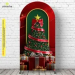 Painel De Festa Romano Natal Decoração Natalina Em Tecido C/elástico 1x2m