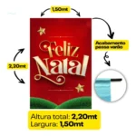 Painel Feliz Natal Alta Qualidade 1,5m X 2,20 Alta Qualidade