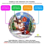 Painel Redondo De Festa Decoração De Natal Sublimado C/elástico 1,50m