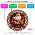 Painel Redondo Natal Decoração De Festa Papai Noel Tecido C/elástico 1,50m