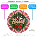 Painel De Festa Redondo Natal Decoração Em Tecido Veste Fácil 1,50m