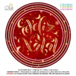 Painel De Festa Redondo Natal Decorativo Em Tecido Sublimado 1,50m