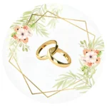 Painel Redondo Sublimado Noivado 3d Tecido C/ Elástico 1,5m