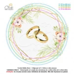 Painel Redondo Sublimado Noivado 3d Tecido C/ Elástico 1,5m