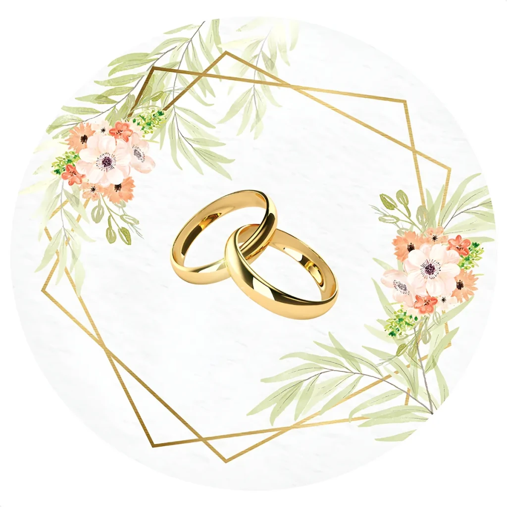 Painel Redondo Sublimado Noivado 3d Tecido C/ Elástico 1,5m Painel Redondo Sublimado Noivado 3d Tecido C/ Elástico 1,5m