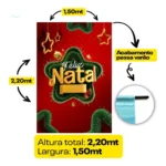 Painel Feliz Natal Alta Qualidade Retangular 1,5m X 2,20