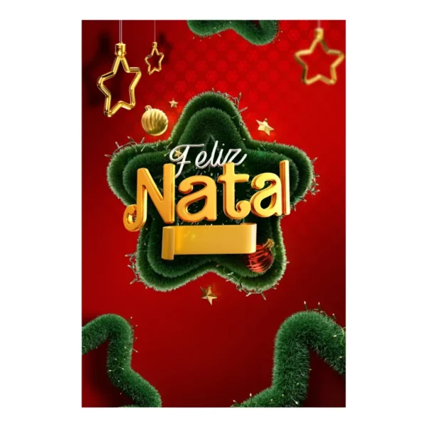 Painel Feliz Natal Alta Qualidade Retangular 1,5m X 2,20