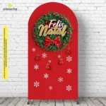 Painel Romano De Festa Natal Decorativo Em Tecido Veste Fácil 1x2m