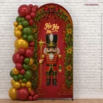 Painel Romano Decoração De Natal Festa Natalina Em Tecido C/elástico 1x2m