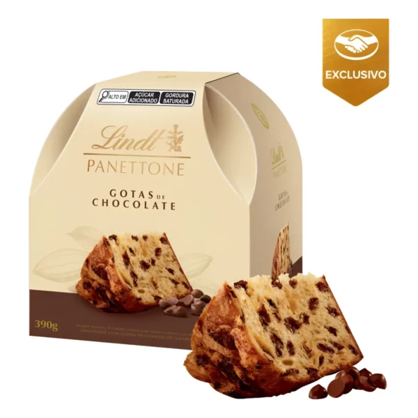 Panettone Chocotone Gotas De Chocolate Lindt 390g
