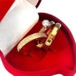 Par Aliança Namoro Compromisso Casamento 4mm + Caixinha Anel