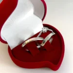 Par Alianças Compromisso Namoro Prata 3mm + Caixinha Anel