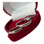 Par Alianças Compromisso Namoro Prata 3mm + Caixinha Anel