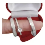 Par Alianças Compromisso Namoro Prata 4mm + Caixinha Anel