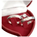 Par Alianças Compromisso Namoro Prata 4mm + Caixinha Anel