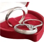 Par Alianças Compromisso Namoro Prata 4mm + Caixinha Anel