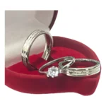 Par Alianças Namoro Compromisso Prata 4mm + Caixinha Anel